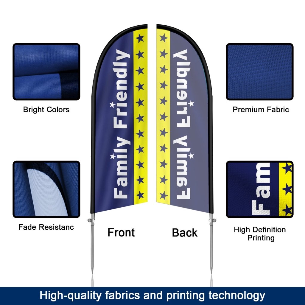 Family Friendly Presidents Day Festival Feather Flag