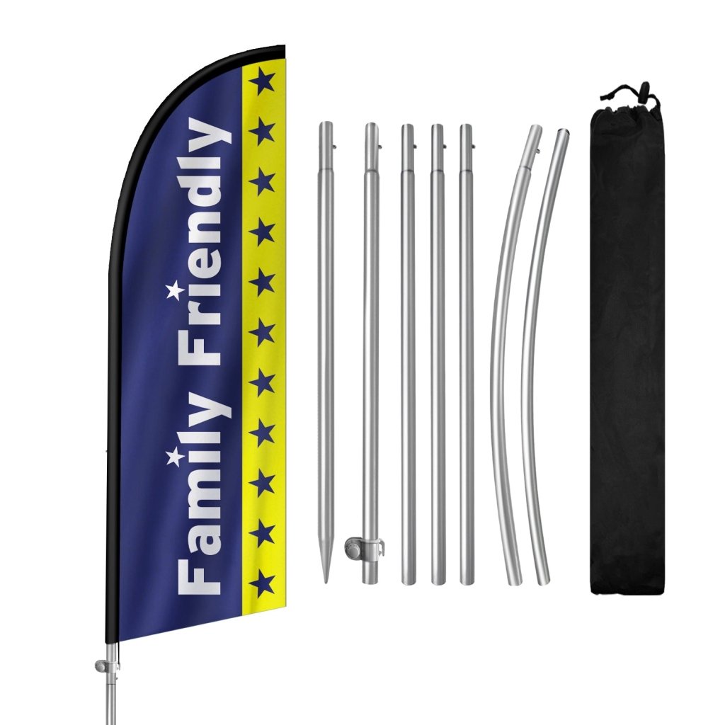 Family Friendly Presidents Day Festival Feather Flag