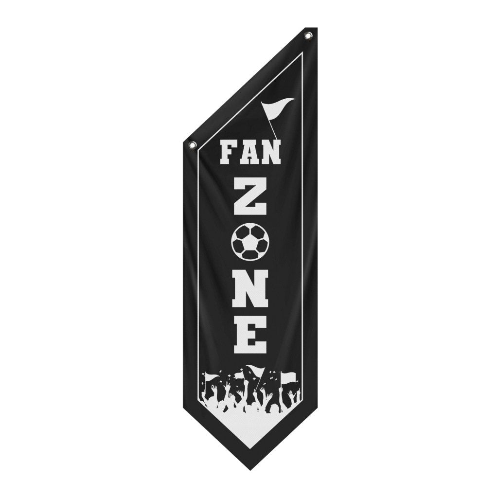 Fan Zone Double - Sided Wall Flag, Black , (Flag Only)