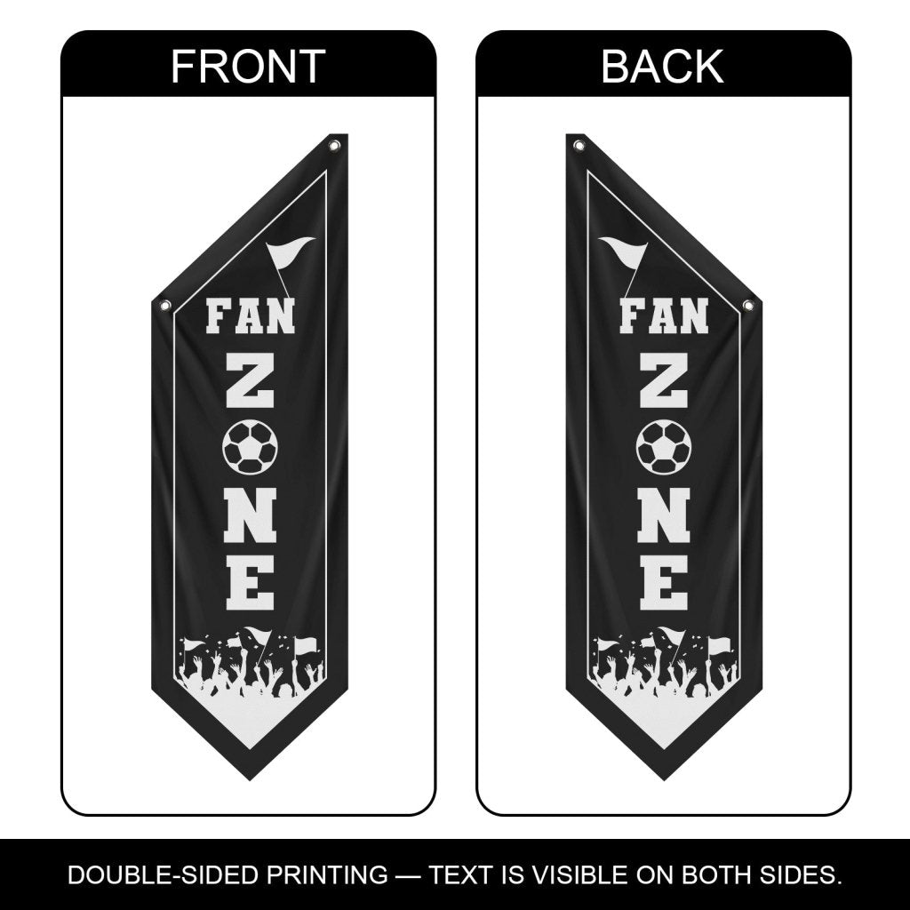 Fan Zone Double - Sided Wall Flag, Black , (Flag Only)