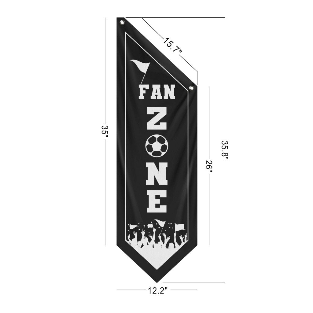Fan Zone Double - Sided Wall Flag, Black , (Flag Only)
