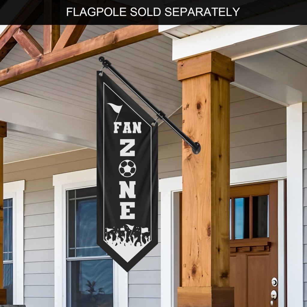 Fan Zone Double - Sided Wall Flag, Black , (Flag Only)