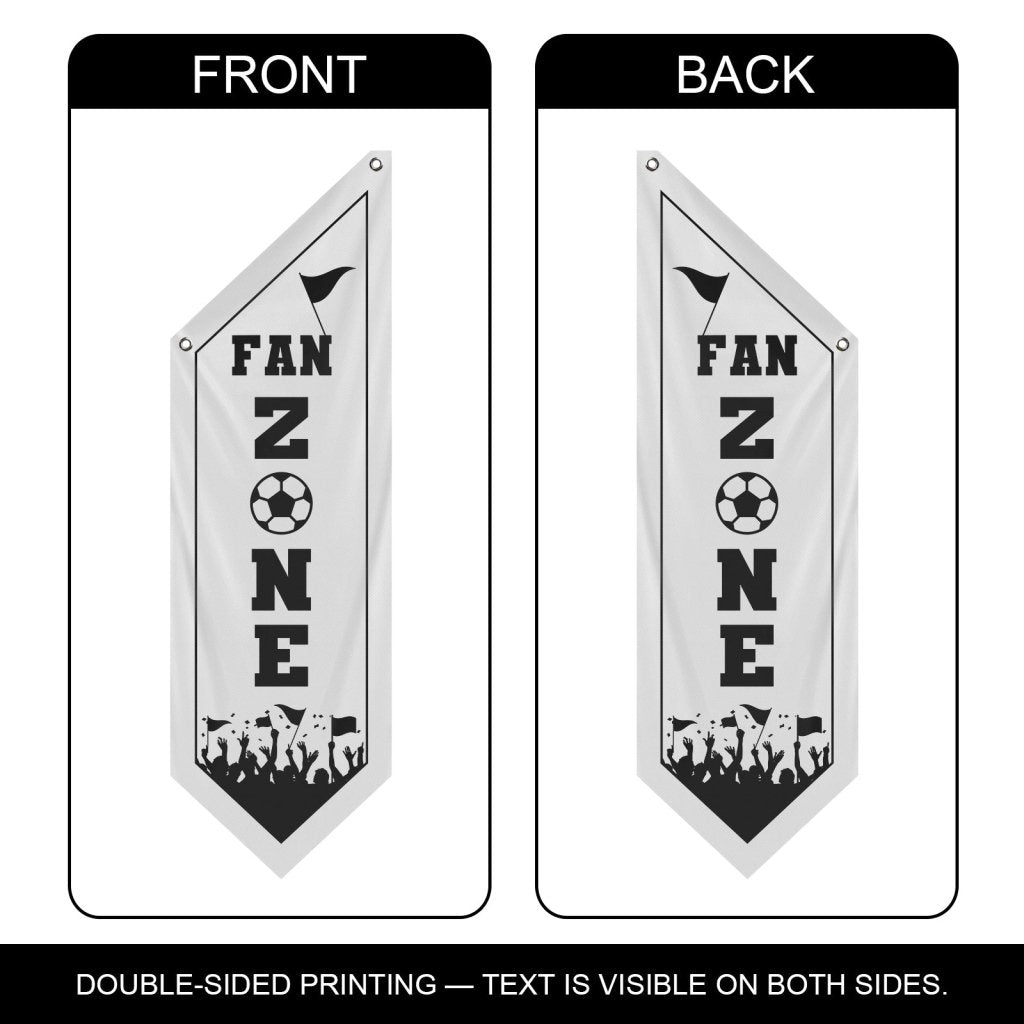 Fan Zone Double - Sided Wall Flag, White , (Flag Only)