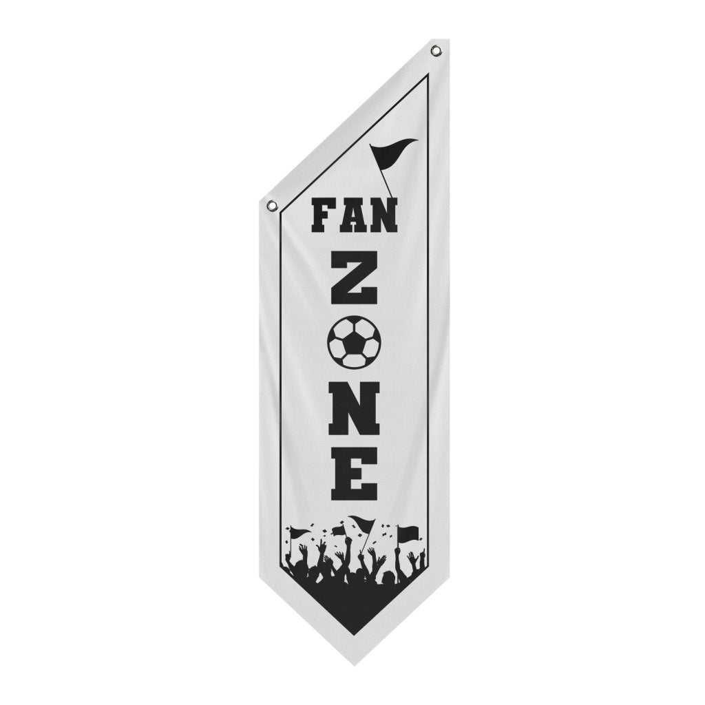 Fan Zone Double - Sided Wall Flag, White , (Flag Only)