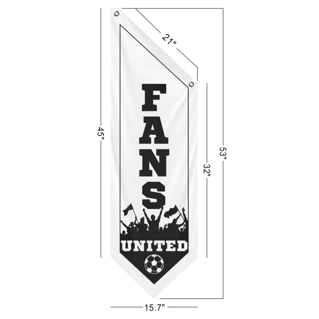 Fans United Soccer Wall Banner ,White (Flag Only)