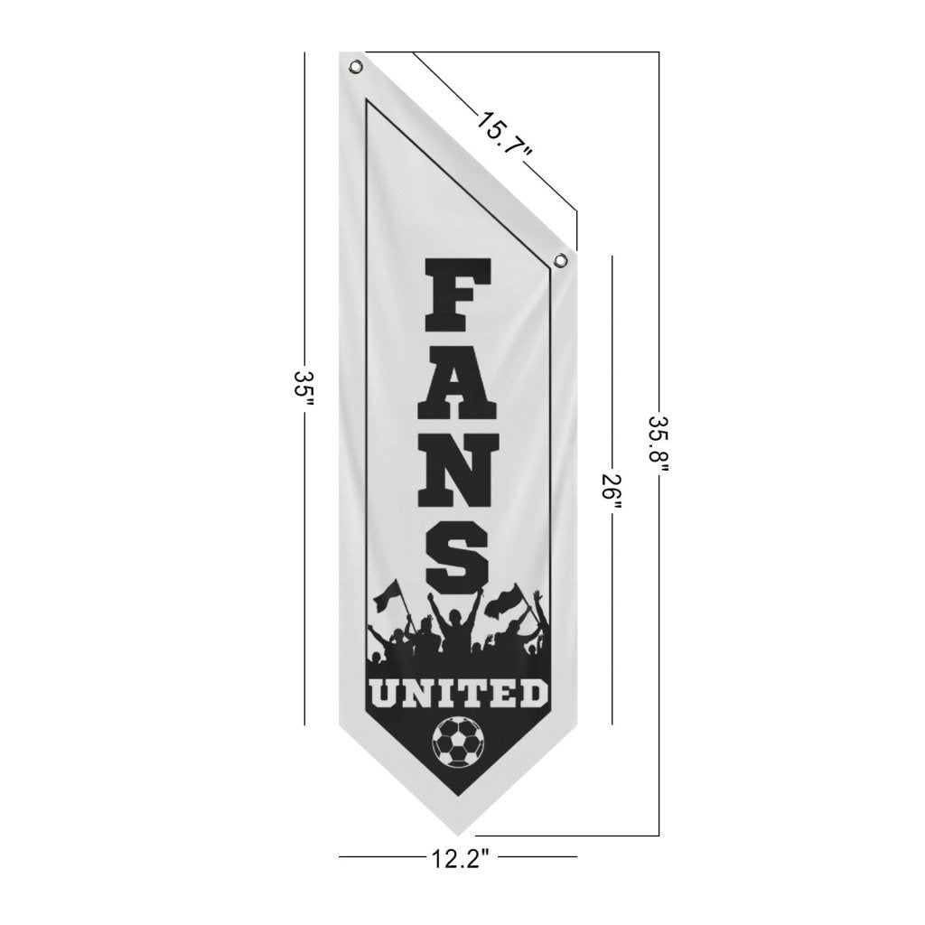 Fans United Soccer Wall Banner ,White (Flag Only)
