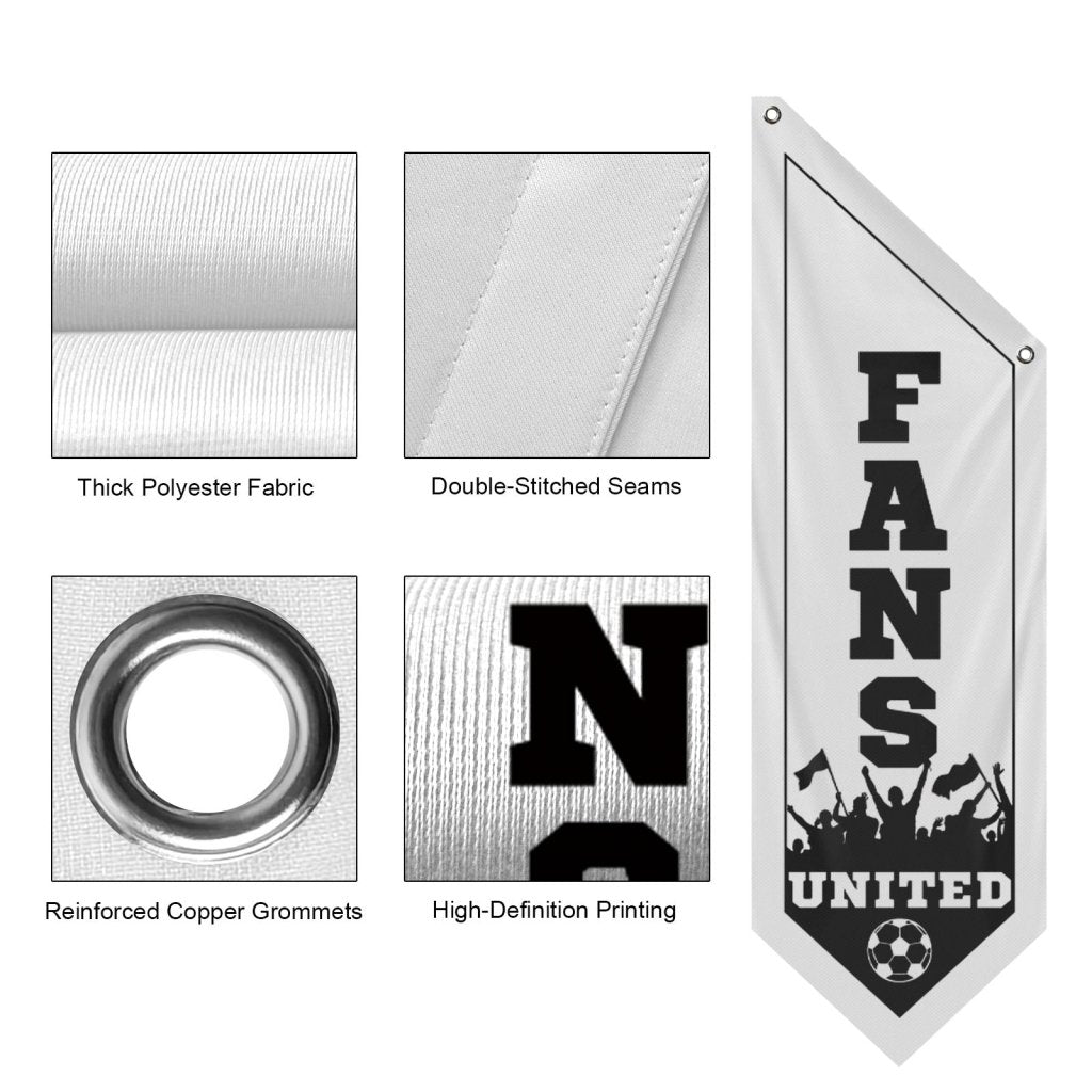 Fans United Soccer Wall Banner ,White (Flag Only)