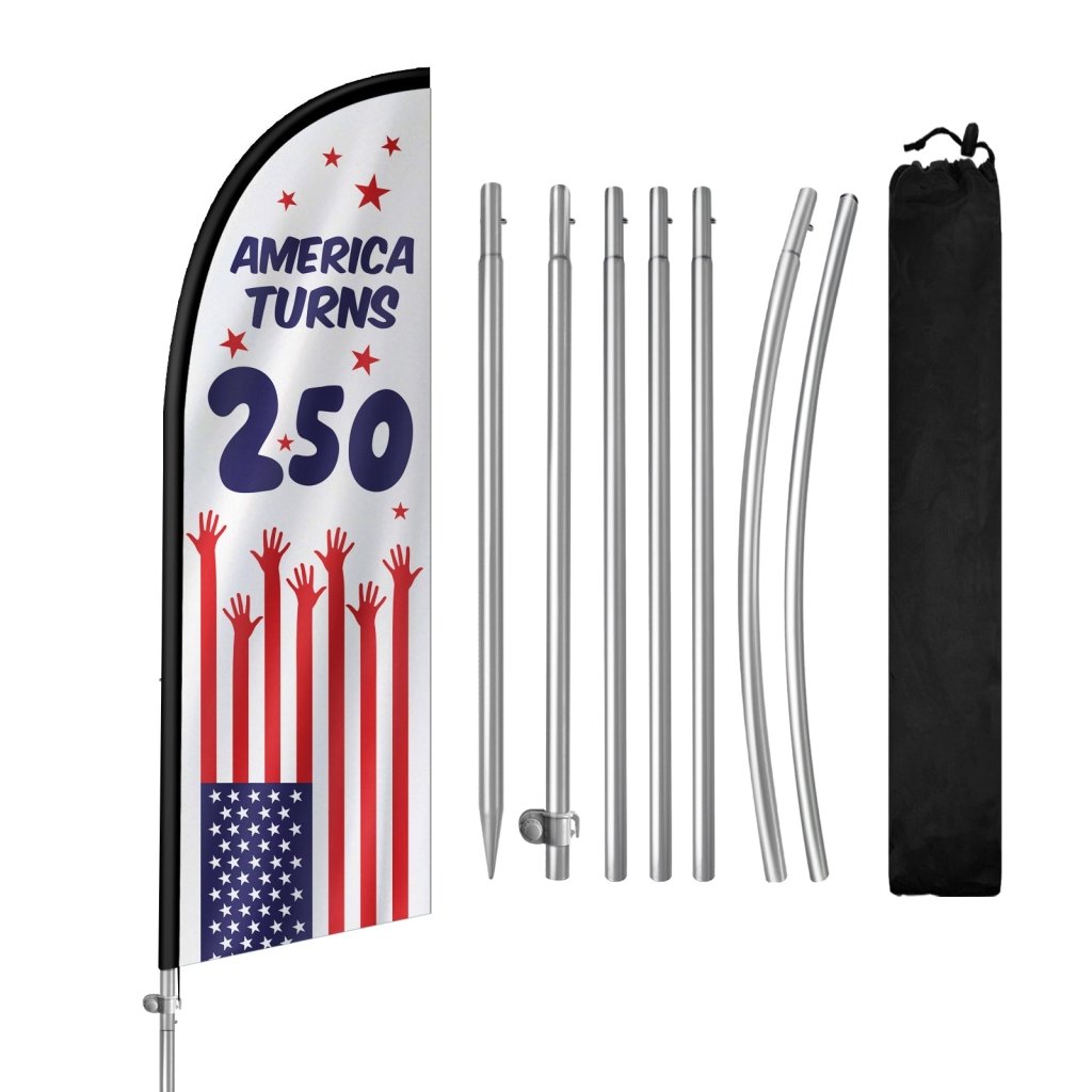 Feather Flag With Pole Kit 8FT Patriotic Advertising Flag