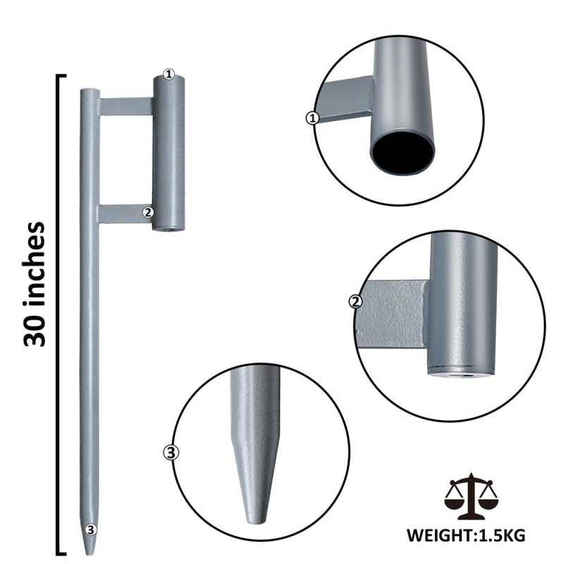 Flag Pole Hardware - 11FT FSFLAG Swooper Feather Flag Pole Kit(3.3m)