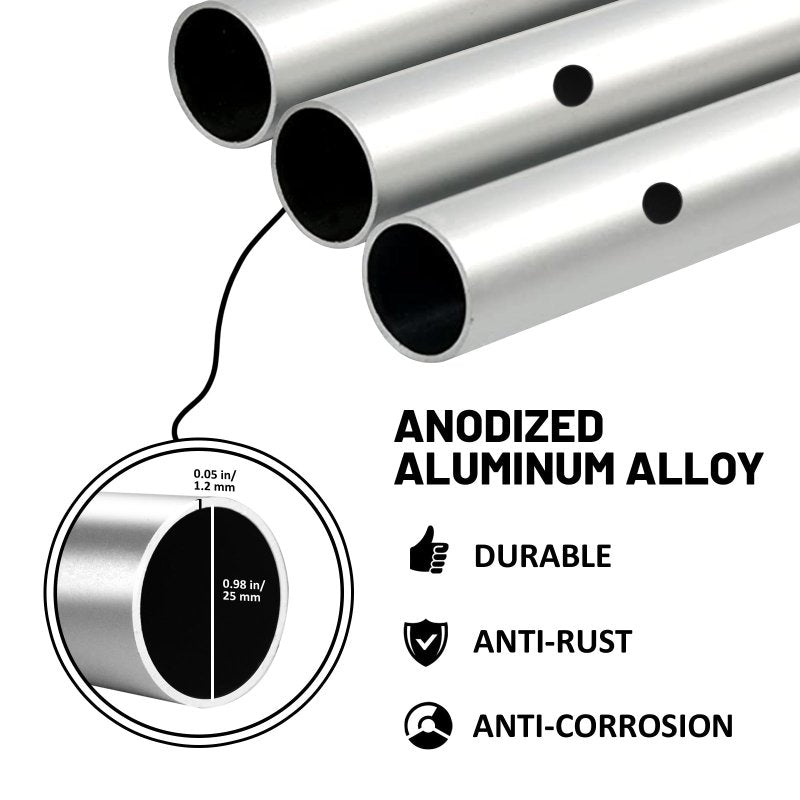 Flag Pole Hardware - 15 FT Aluminum Alloy Flagpole with Ground Spike/Heavy Duty Base(4.3 pole kit)