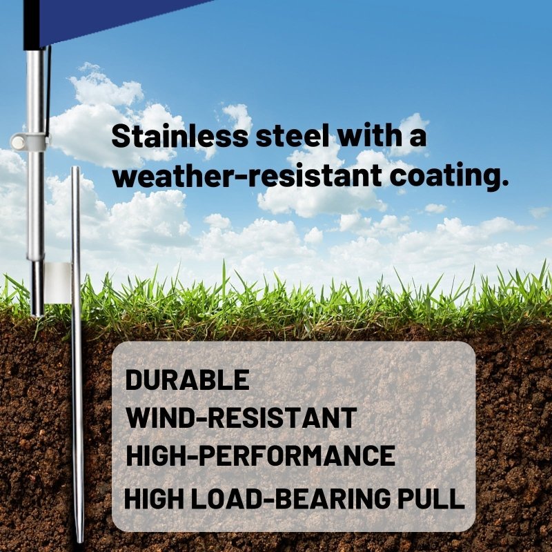 FSFLAG 11Ft Feather Flag Poles Kit - feather flag replacement pole(3.4 pole kit)