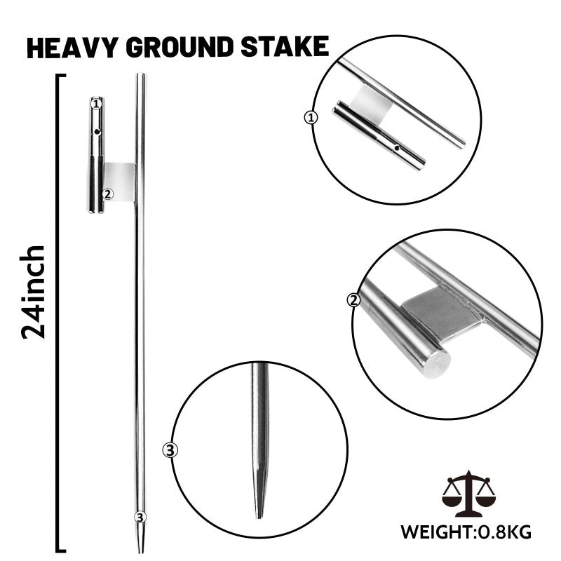 FSFLAG 11Ft Feather Flag Poles Kit - feather flag replacement pole(3.4 pole kit)