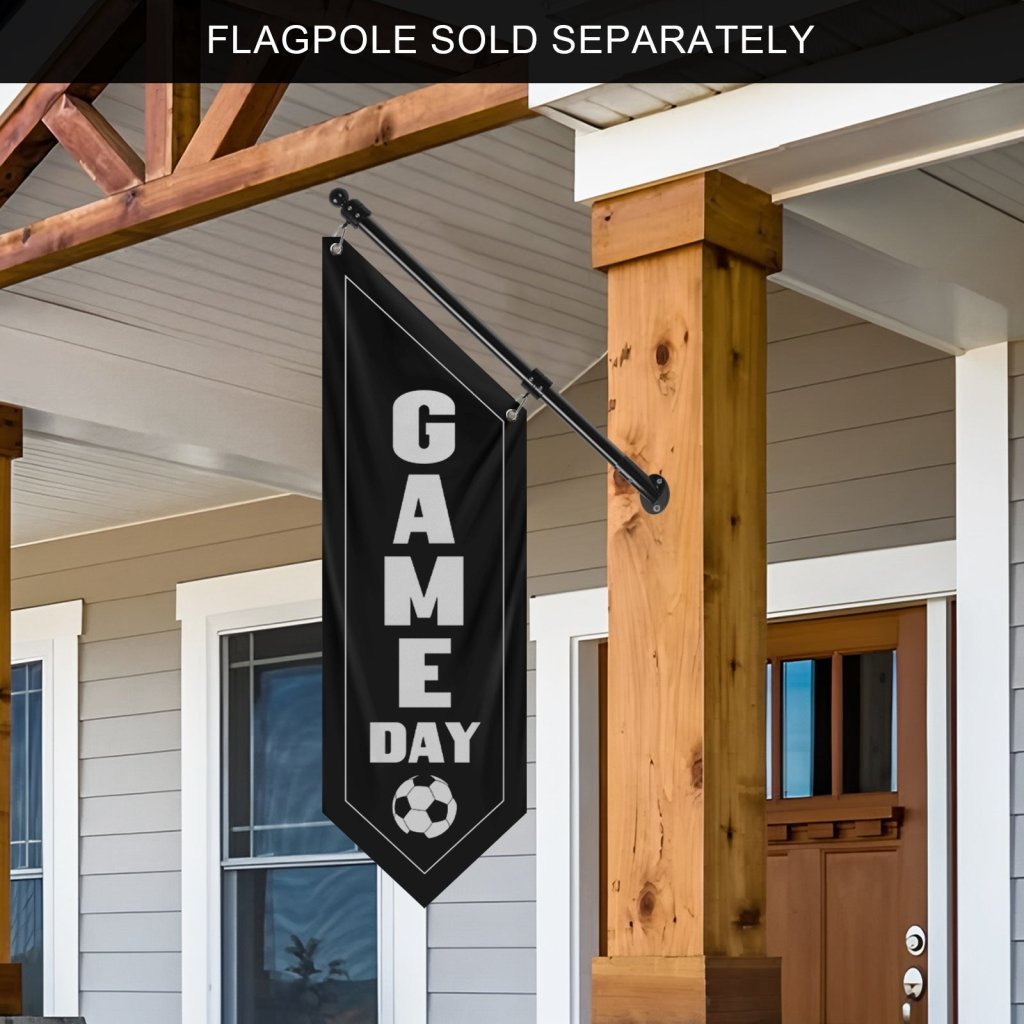 Game Day Sports Banner, Double - Sided Fabric Football Flag (Flag Only)