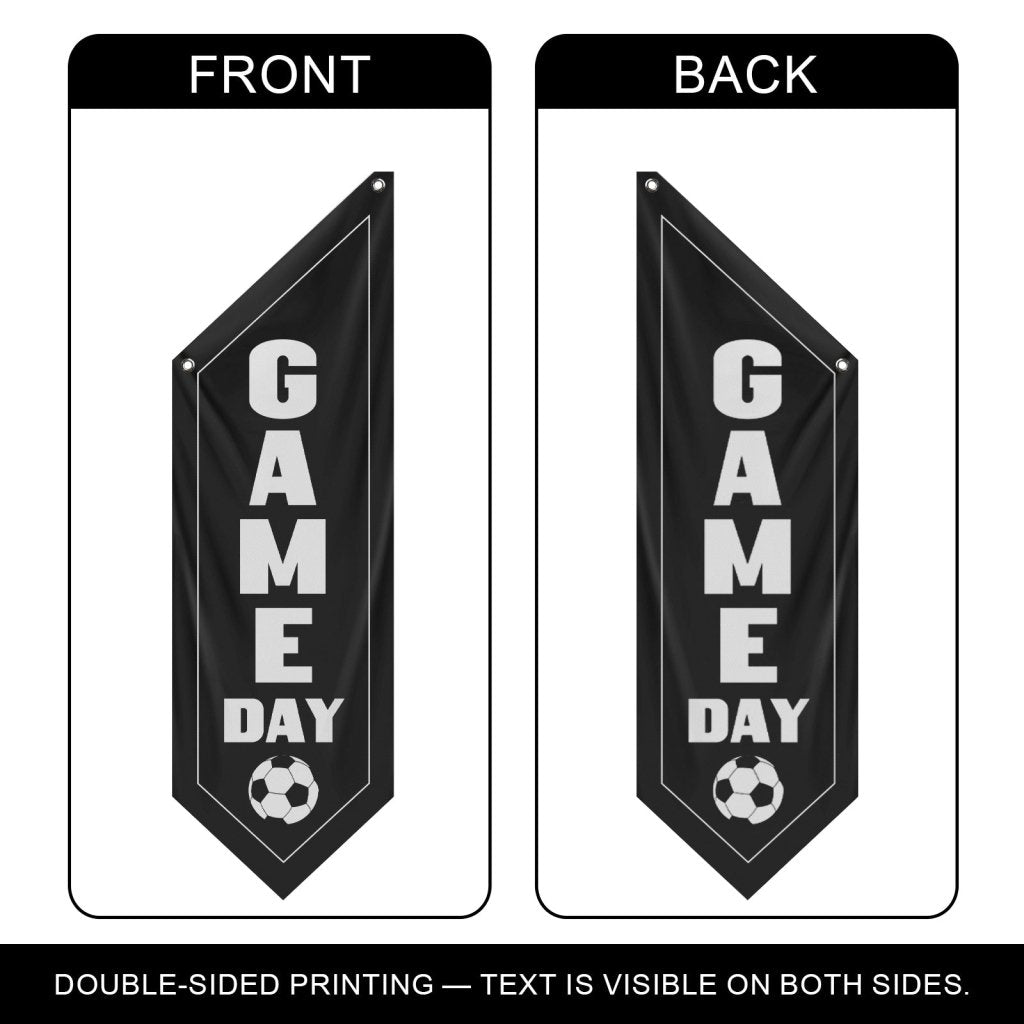 Game Day Sports Banner, Double - Sided Fabric Football Flag (Flag Only)