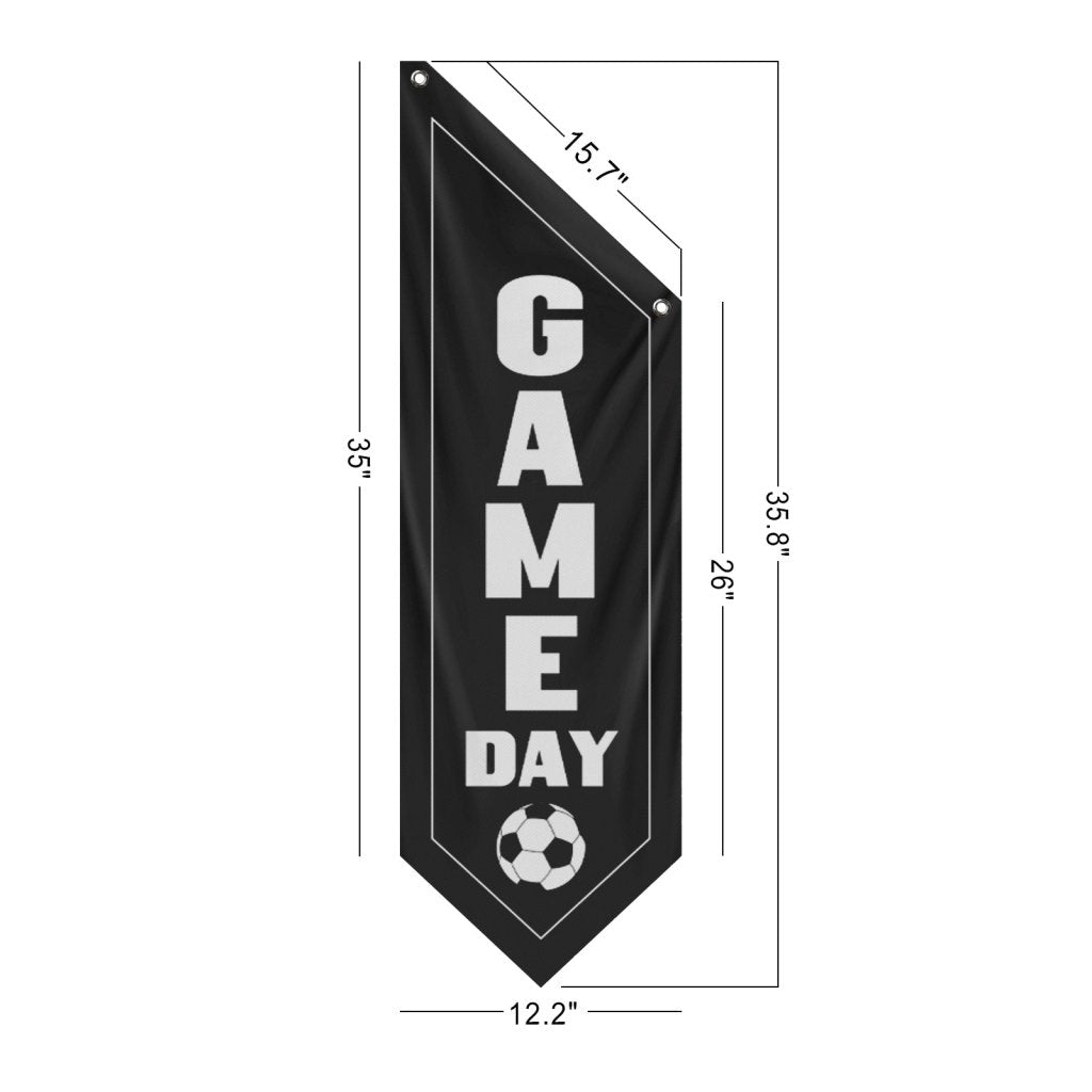 Game Day Sports Banner, Double - Sided Fabric Football Flag (Flag Only)