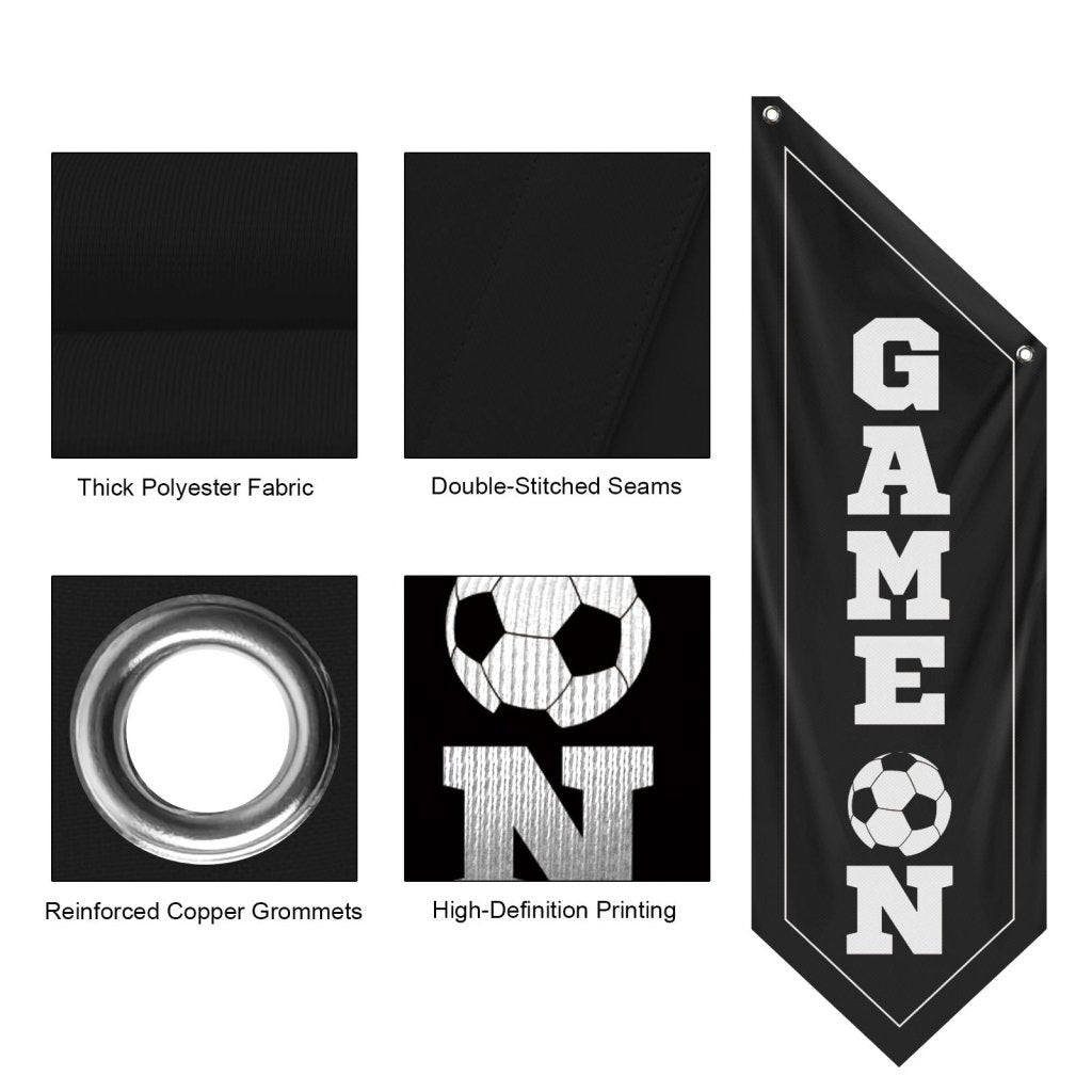 Game On 2026 Decorative Wall Flag, World Soccer Banner, (Flag Only)