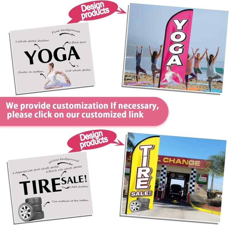 Gift Shop Flag - 11FT Cigars Advertising Swooper Feather Flag Fit 15FT Flagpole(Flagpole Not Included 4.3)