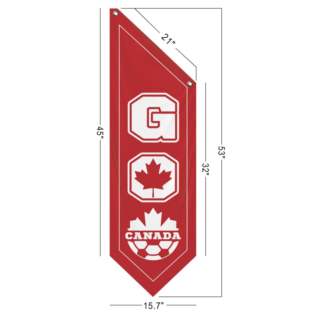GO CANADA Fan Banner, Double - Sided Red & White Printed Flag(Flag Only)