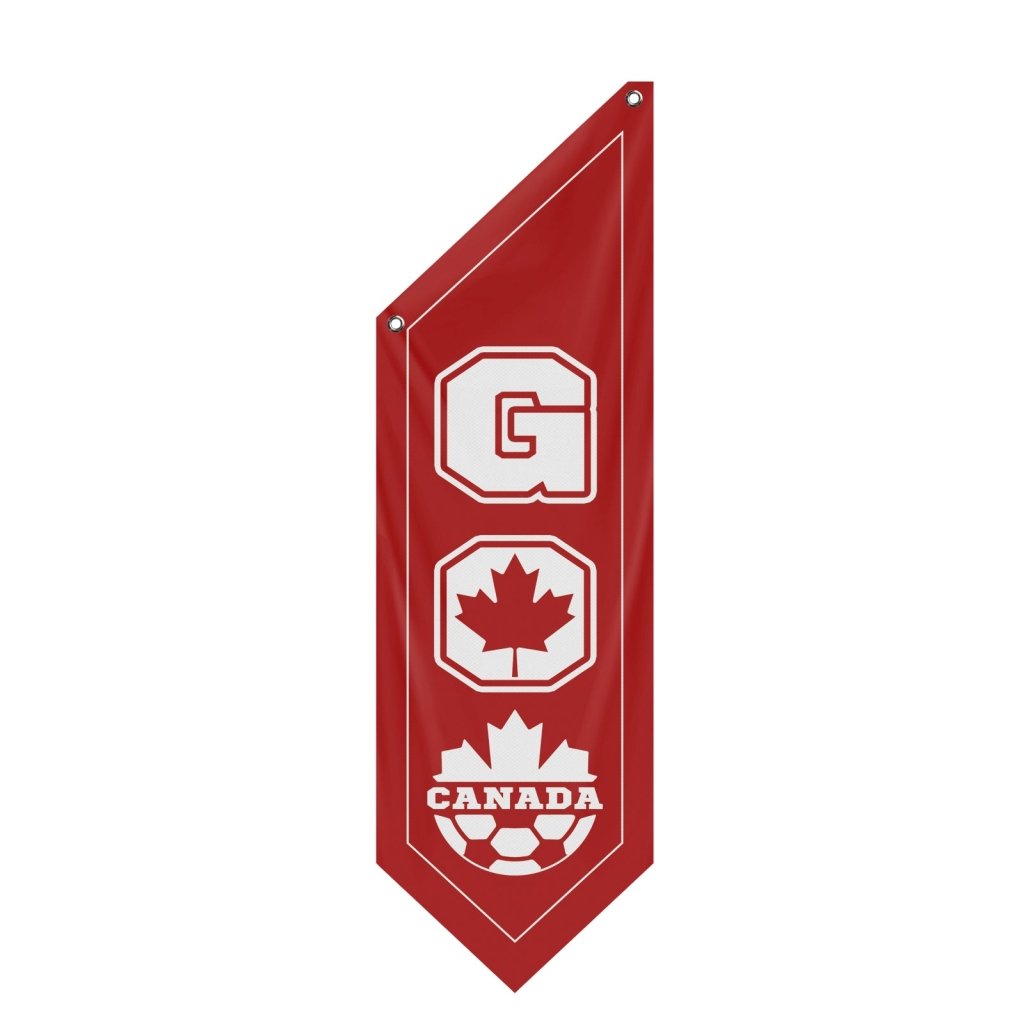 GO CANADA Fan Banner, Double - Sided Red & White Printed Flag(Flag Only)