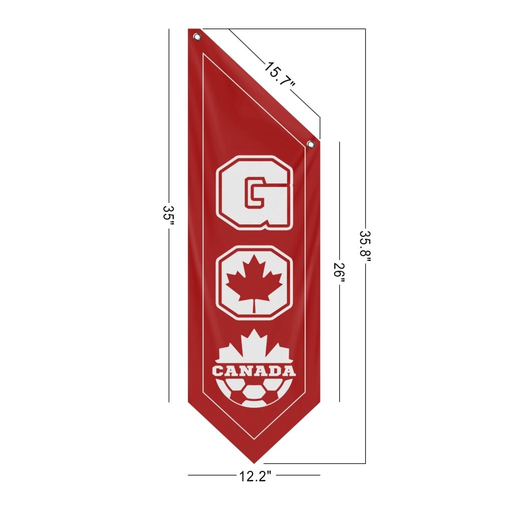 GO CANADA Fan Banner, Double - Sided Red & White Printed Flag(Flag Only)