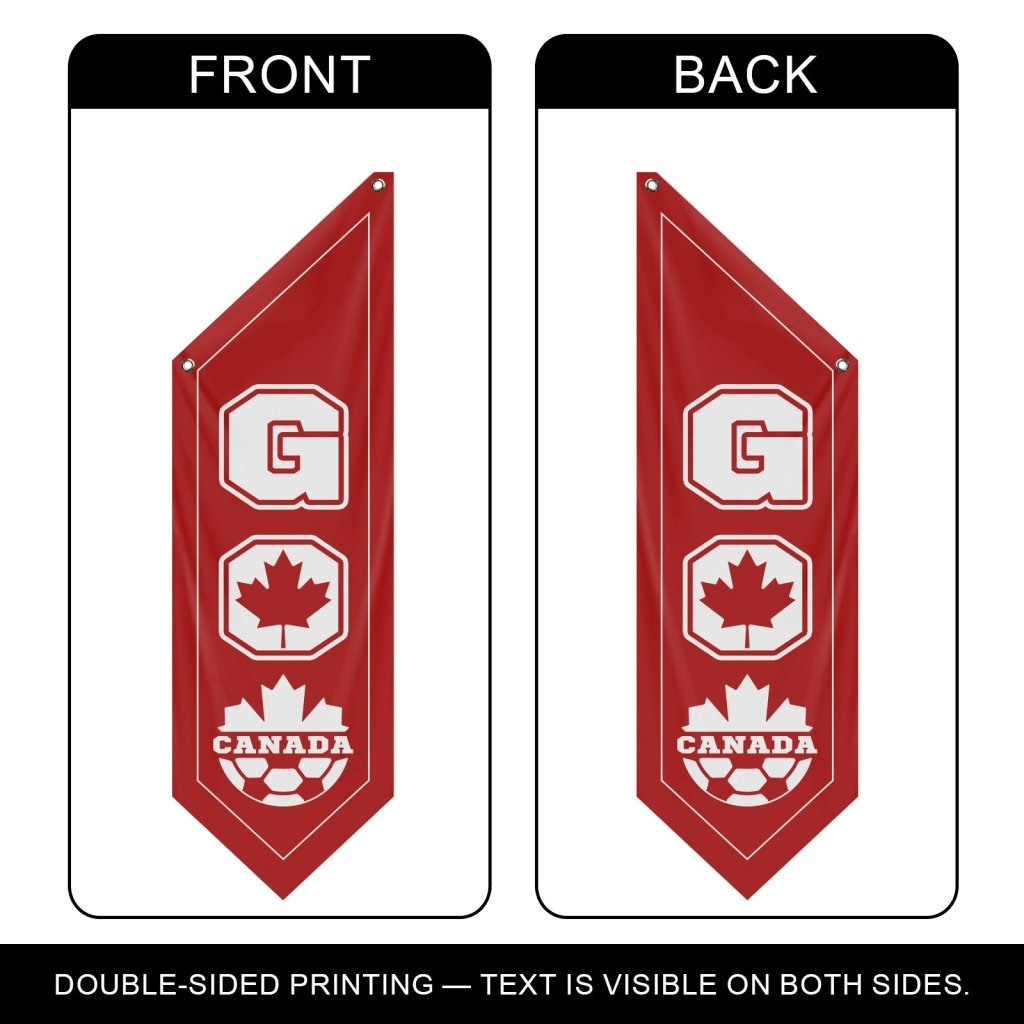 GO CANADA Fan Banner, Double - Sided Red & White Printed Flag(Flag Only)