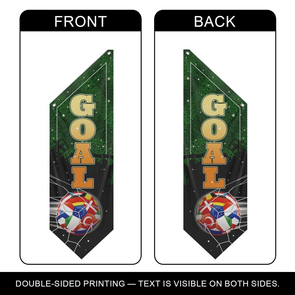 Goal Soccer Banner for Sports Bar, Stadium, Fan Room (Flag Only)