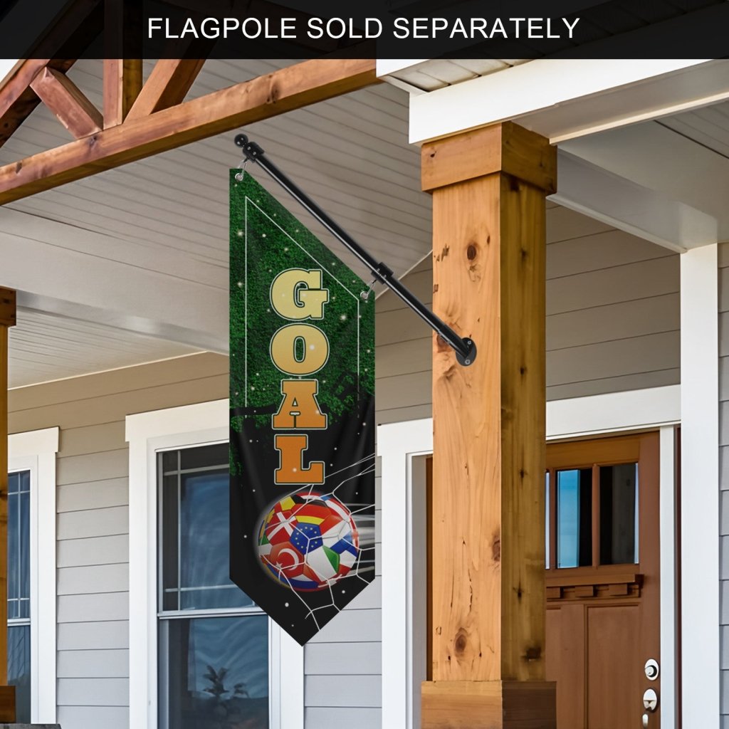 Goal Soccer Banner for Sports Bar, Stadium, Fan Room (Flag Only)