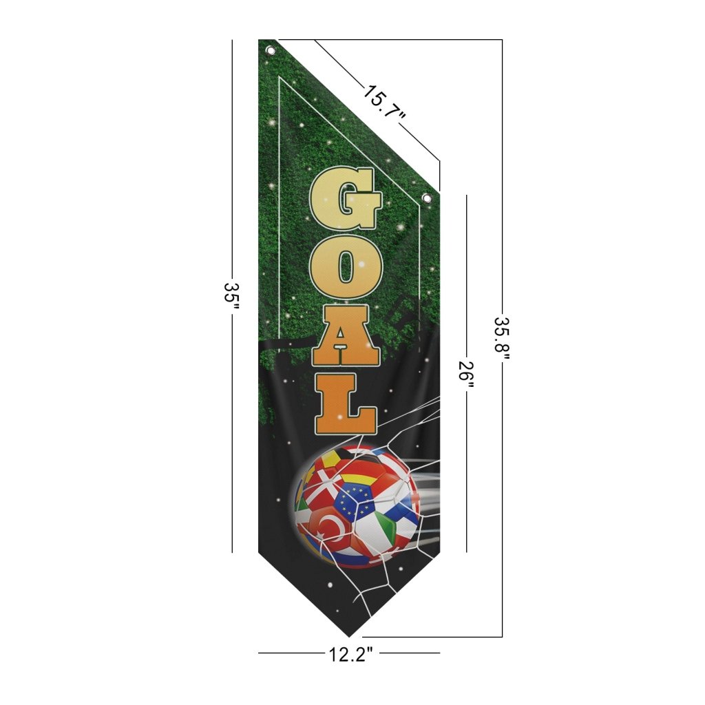 Goal Soccer Banner for Sports Bar, Stadium, Fan Room (Flag Only)