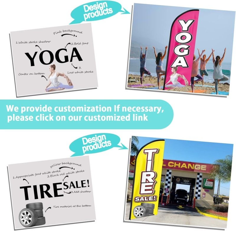 Happy Birthday FLAG - 11FT Happy Birthday Advertising Swooper Feather Flag Fit 15FT Flagpole(Flagpole Not Included 4.3)