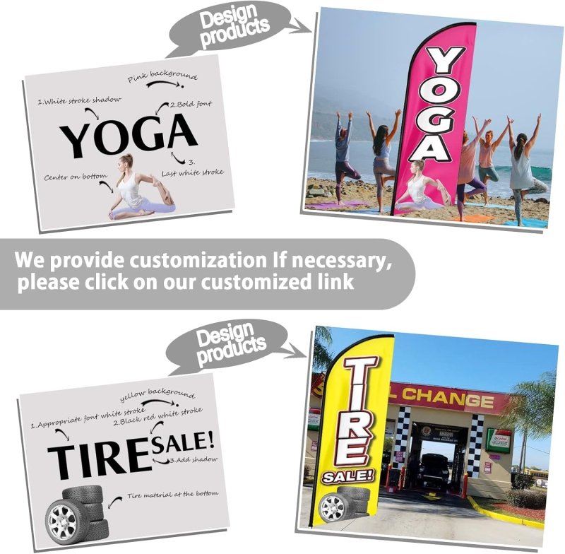 Karate Flag - 11FT Karate Advertising Swooper Feather Flag Fit 15FT Flagpole(Flagpole Not Included 4.3)