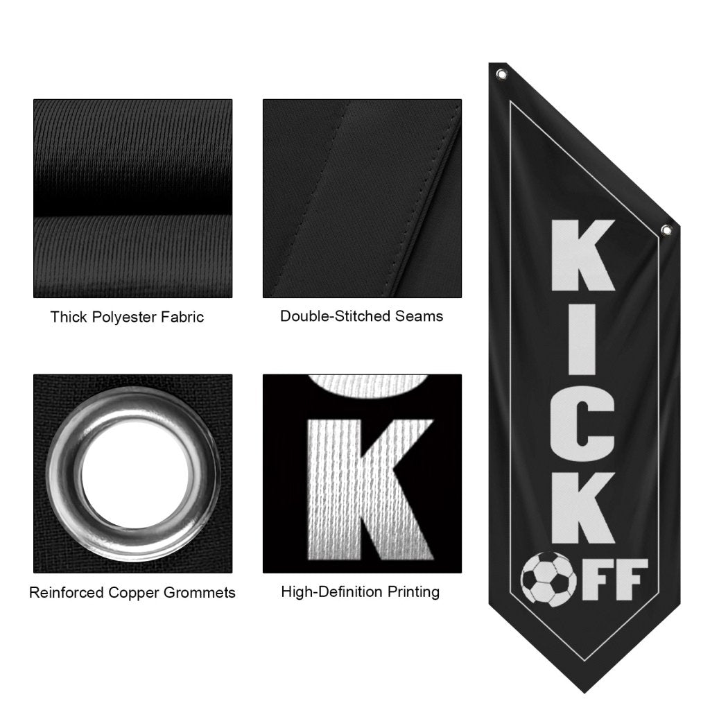 Kick Off Football Banner for Outdoor Bar, Game Day Events(Flag only)