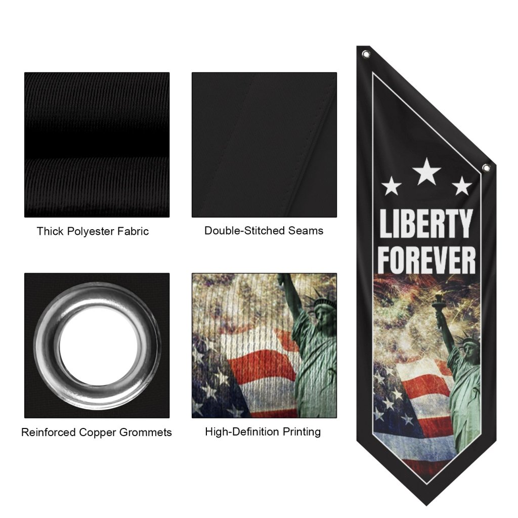 Liberty Forever Banner America Patriotic Porch Flag (Flag Only)