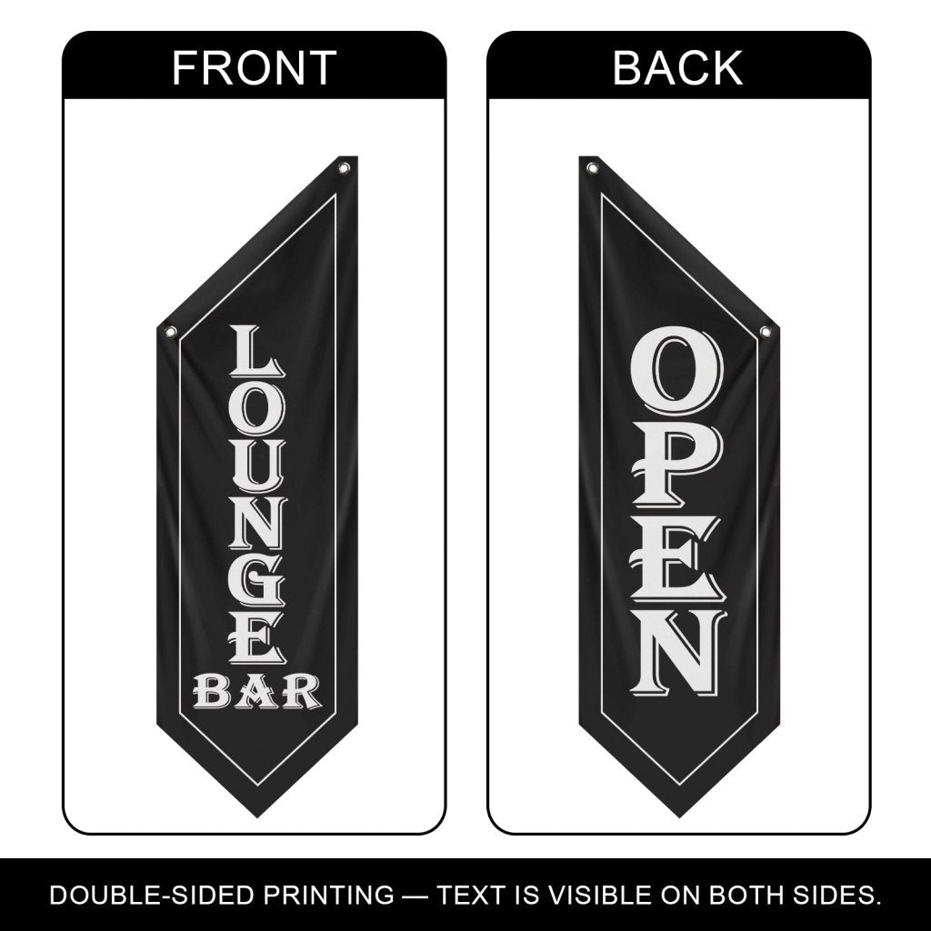 Lounge Bar Open Double - Sided Flag (Flag Only)