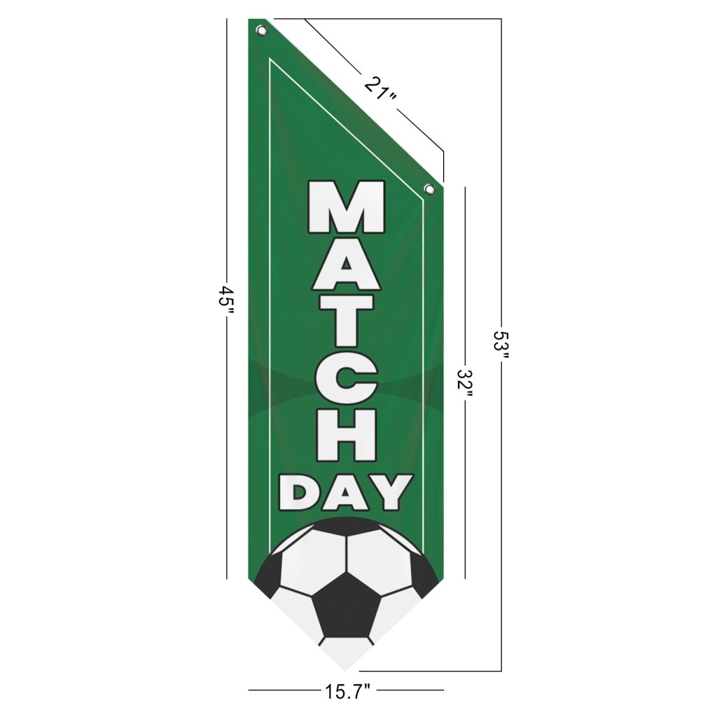 Match Day Football Flag, Double - Sided Sports Banner (Flag Only)