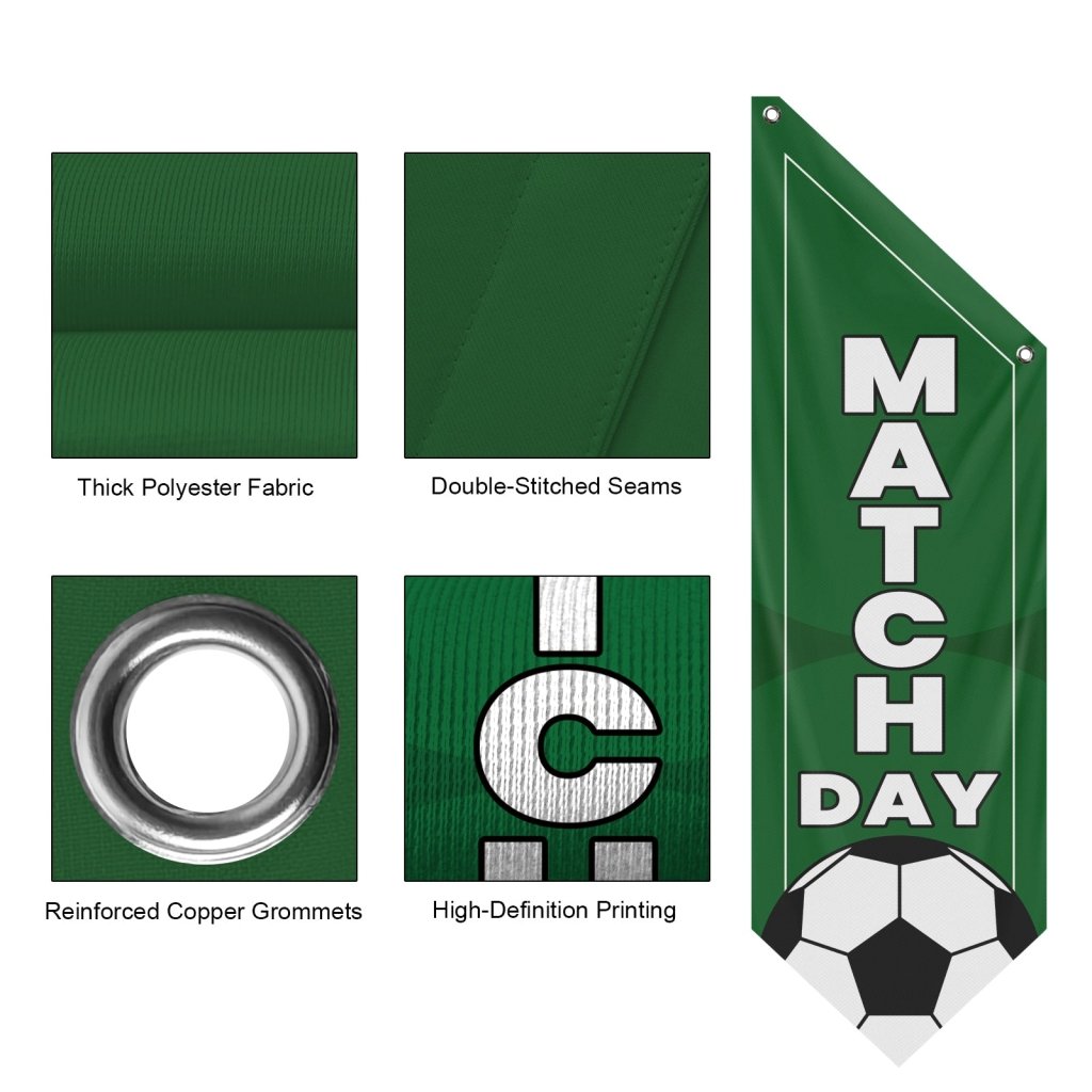 Match Day Football Flag, Double - Sided Sports Banner (Flag Only)
