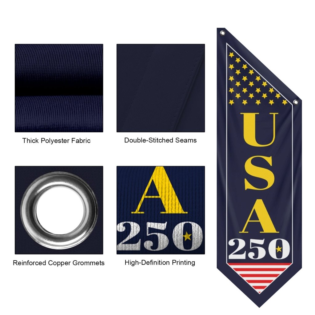 Minimalist USA Vertical Banner Modern Patriotic Porch Flag (Flag Only)