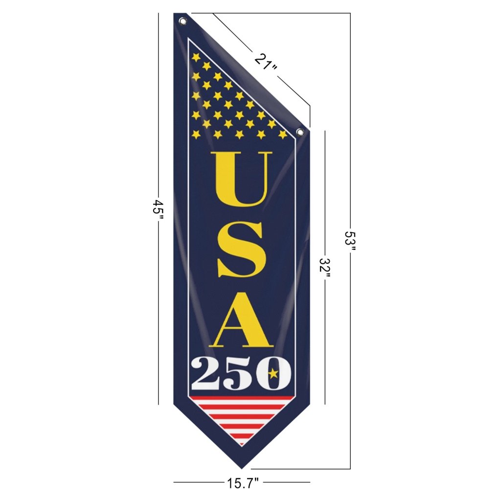 Minimalist USA Vertical Banner Modern Patriotic Porch Flag (Flag Only)