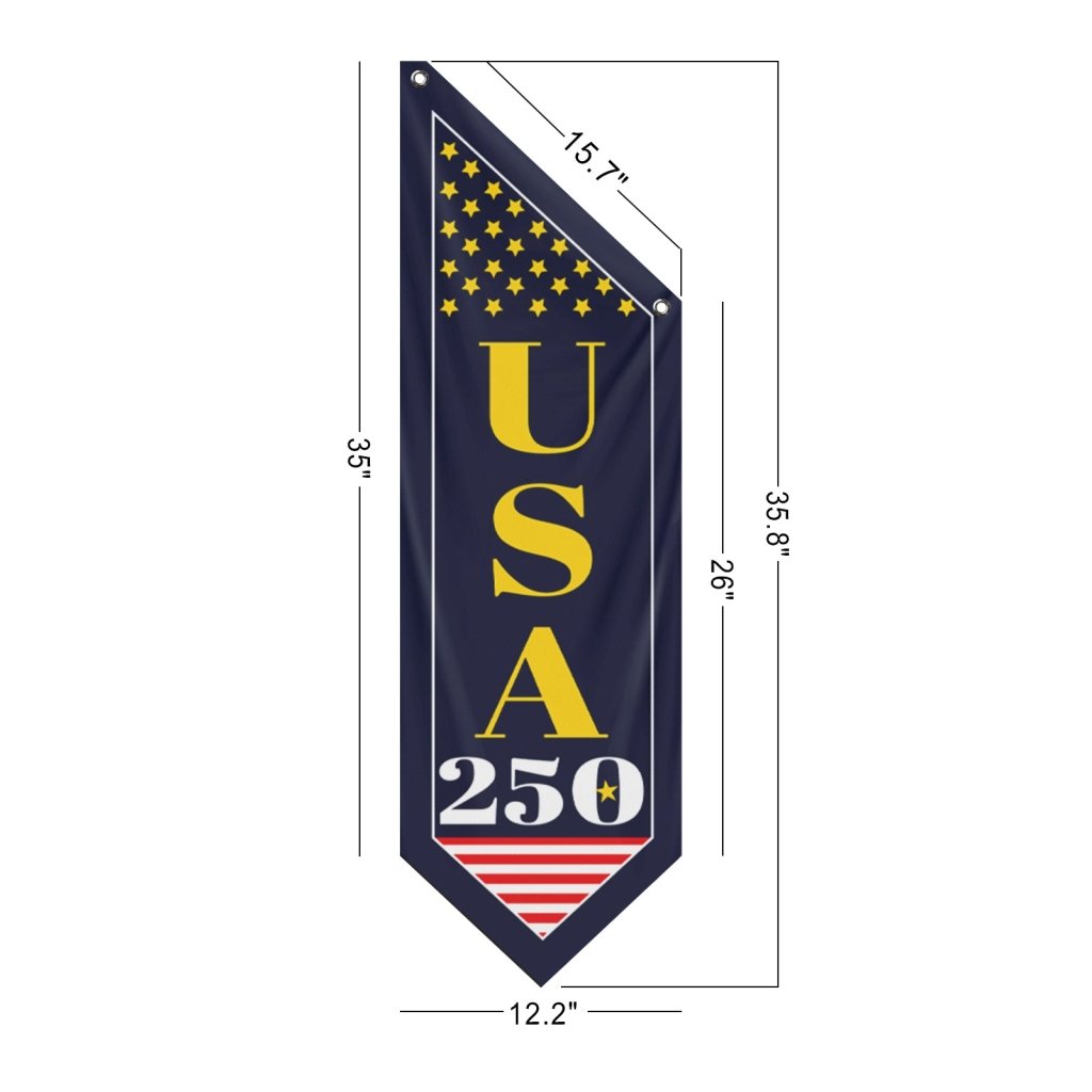 Minimalist USA Vertical Banner Modern Patriotic Porch Flag (Flag Only)