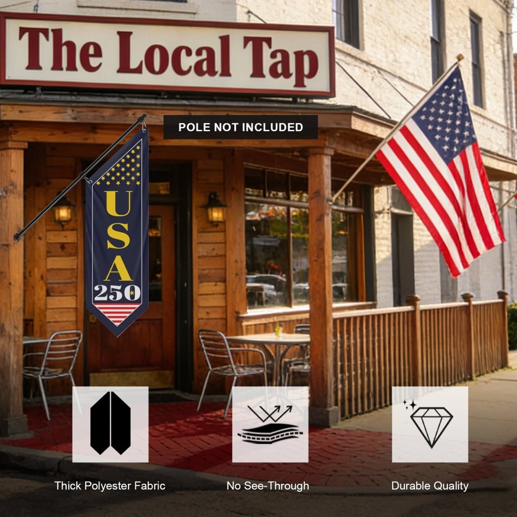Minimalist USA Vertical Banner Modern Patriotic Porch Flag (Flag Only)