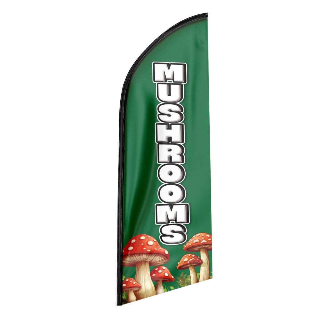 Mushroom Sign - 11FT Mushroom Flag with Aluminum Alloy Flagpole/Stainless Steel Ground Stake(3.3m)