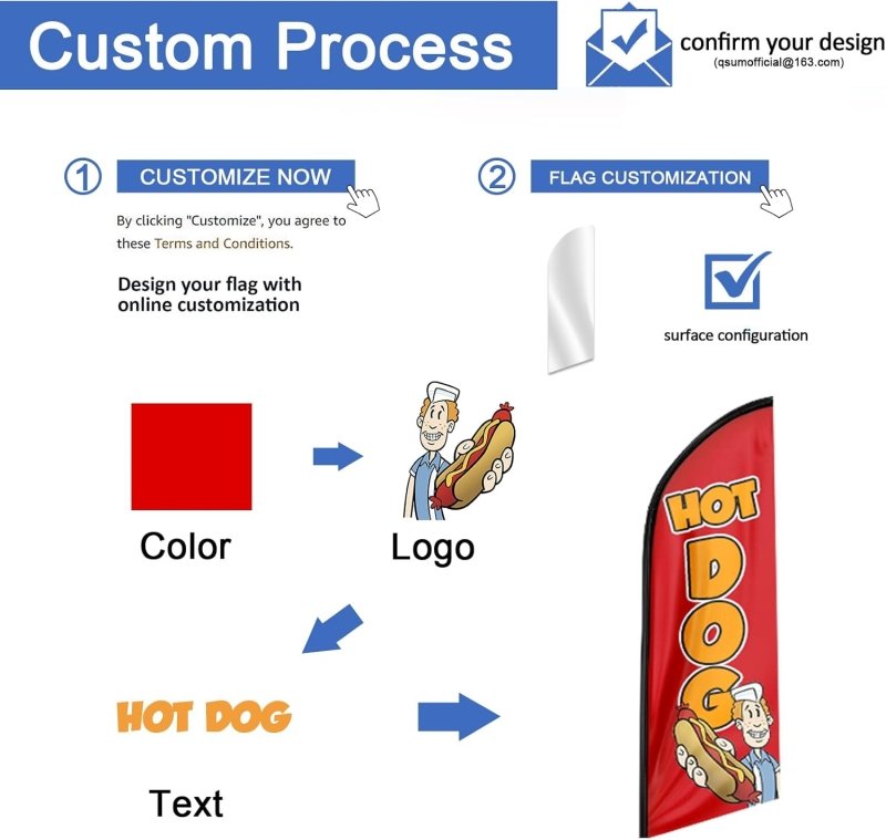 Open Flag - 8FT Open Blue&Green Advertising Swooper Flag(Flagpole Not Included 3.3)