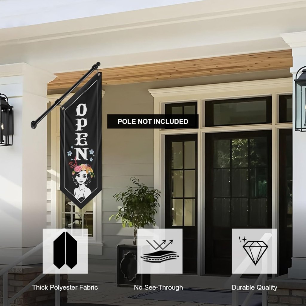 Open Flag, Double - Sided Three - ply（No Pole Included）