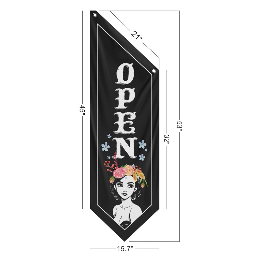 Open Flag, Double - Sided Three - ply（No Pole Included）