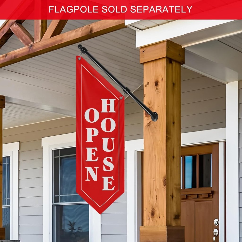 Open House Red Wall Flag, Double - Sided Three - ply (Flag Only)