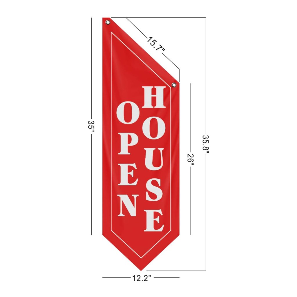 Open House Red Wall Flag, Double - Sided Three - ply (Flag Only)
