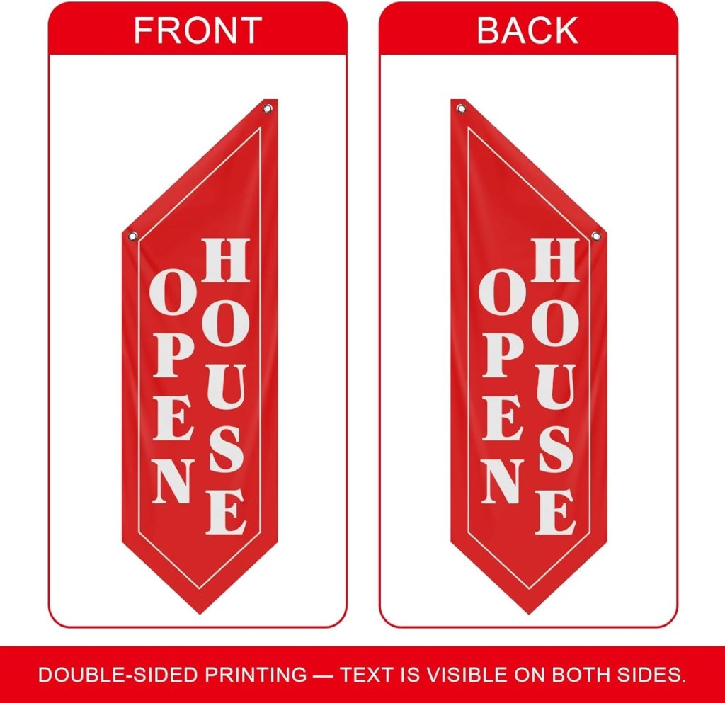 Open House Red Wall Flag, Double - Sided Three - ply (Flag Only)