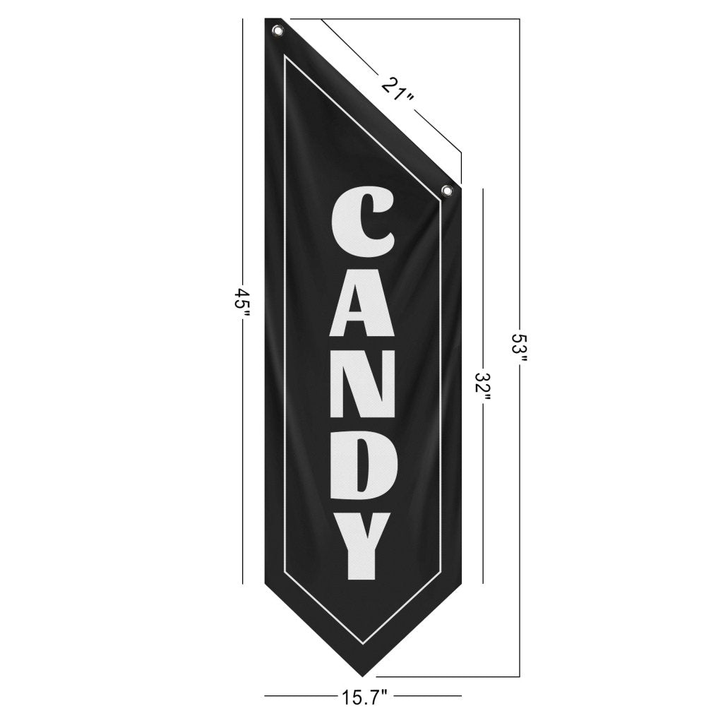 Outdoor Candy Shop Flag, Black (Flag Only)