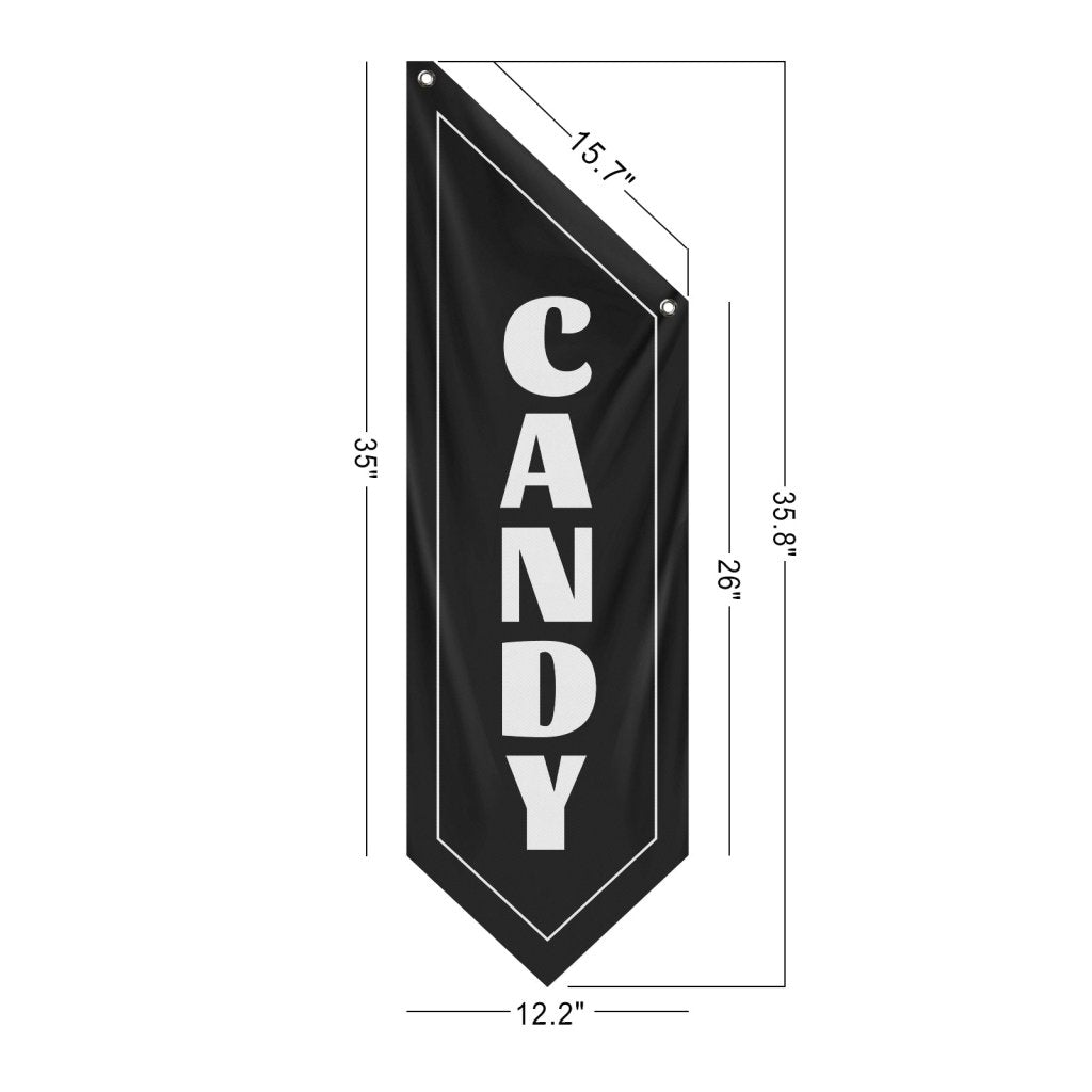 Outdoor Candy Shop Flag, Black (Flag Only)