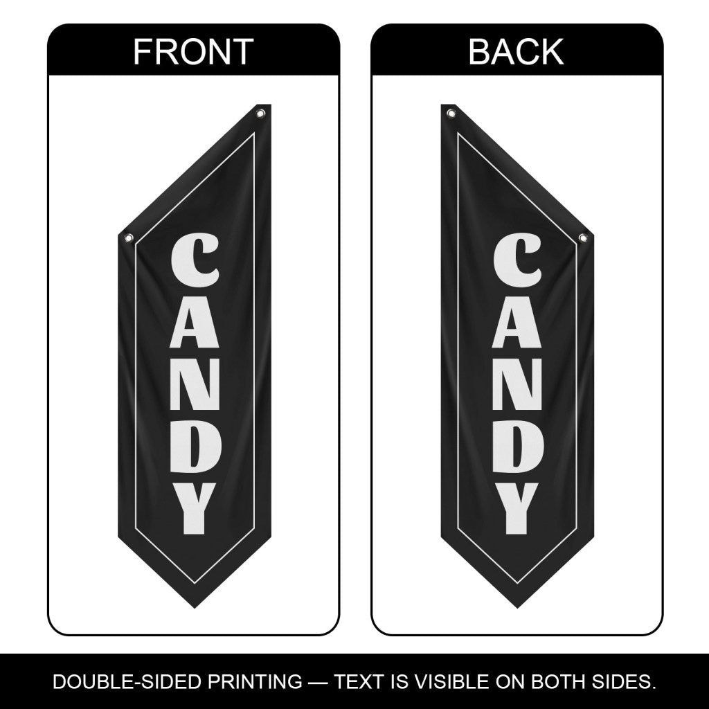 Outdoor Candy Shop Flag, Black (Flag Only, No Pole)
