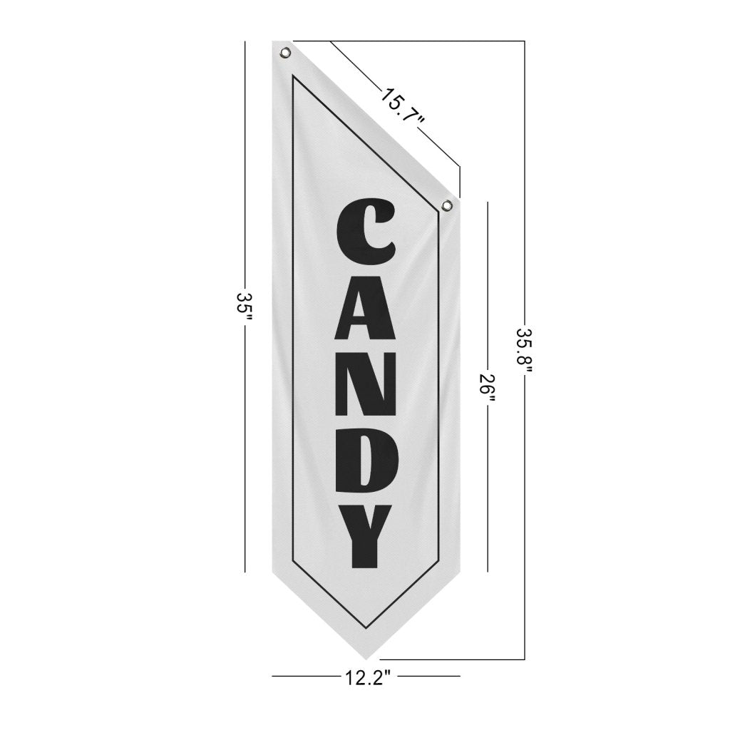 Outdoor Candy Shop Flag, Double - Sided Waterproof Polyester (Flag Only)